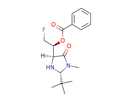 Benzoic acid (S)-1-((2R,4S)-2-tert-butyl-1-methyl-5-oxo-imidazolidin-4-yl)-2-fluoro-ethyl ester