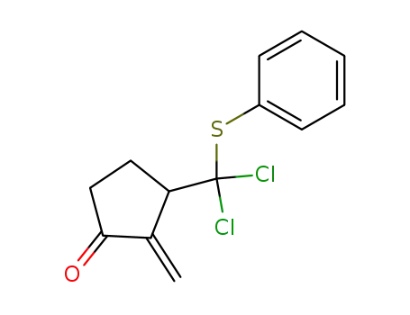 Cyclopentanone, 3-[dichloro(phenylthio)methyl]-2-methylene-