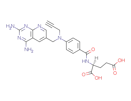 Molecular Structure of 135423-84-6 (10-propargyl-5-deazaaminopterin analog of folic acid)