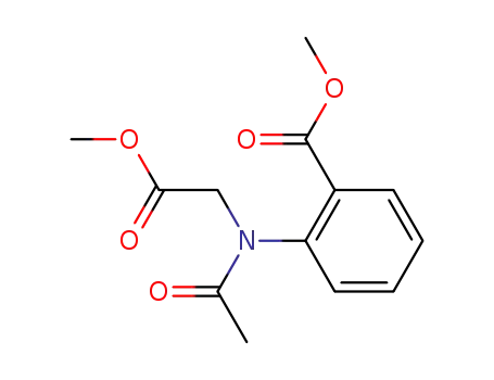 Molecular Structure of 5446-19-5 (methyl 2-[acetyl(2-methoxy-2-oxoethyl)amino]benzoate)