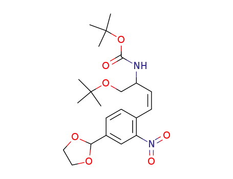 [(Z)-1-tert-Butoxymethyl-3-(4-[1,3]dioxolan-2-yl-2-nitro-phenyl)-allyl]-carbamic acid tert-butyl ester