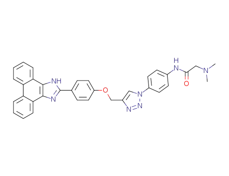 N-(4-(4-((4-(1H-phenanthro[9,10-d]imidazol-2-yl)phenoxy)methyl)-1H-1,2,3-triazol-1-yl)phenyl)-2-(dimethylamino)acetamide