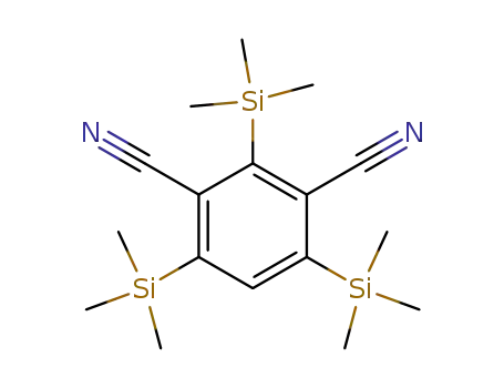 Molecular Structure of 86863-91-4 (2,4,6-Tris-trimethylsilanyl-isophthalonitrile)