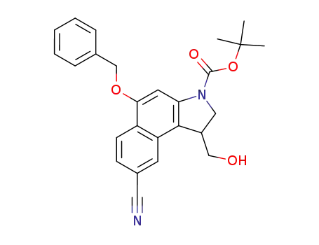 5-Benzyloxy-8-cyano-1-hydroxymethyl-1,2-dihydro-benzo[e]indole-3-carboxylic acid tert-butyl ester