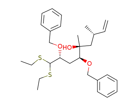(3S,5S,6S,8R)-6,8-Bis-benzyloxy-9,9-bis-ethylsulfanyl-3,5-dimethyl-non-1-en-5-ol