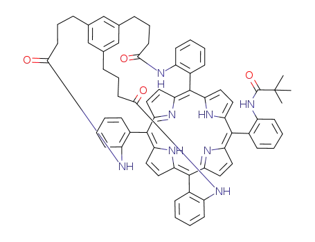 5,10,15-(1,3,5-tris(benzenetributyryl)tris(α,α,α-o-aminophenyl))-20-(α-o-pivalamidophenyl)porphyrin