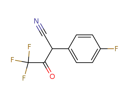 Molecular Structure of 3108-23-4 (4,4,4-TRIFLUORO-2-(4-FLUORO-PHENYL)-3-OXO-BUTYRONITRILE)