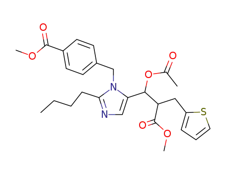 4-[5-(1-Acetoxy-2-methoxycarbonyl-3-thiophen-2-yl-propyl)-2-butyl-imidazol-1-ylmethyl]-benzoic acid methyl ester