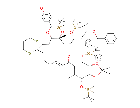 [1R,1(4S,5S),2R,5E,9(3S,4R,7S)]9-{2-[9-benzyloxy-4-(tert-butyldimethylsilyl)oxy-3-(4-methoxybenzyl)oxy-4-methyl-7-(triethylsilyl)oxynonyl]-1,3-dithian-2-yl}-1-(tert-butyldimethylsilyloxy)-1-[5-(tert-butydiphenylsilyloxymethyl)-2,2-dimethyl-1,3-dioxolan]