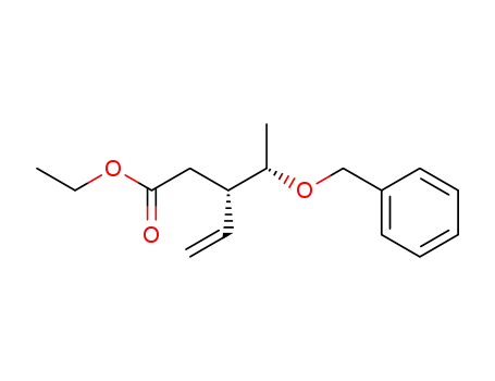 ethyl anti-3-(1-(benzyloxy)ethyl)-4-pentenoate