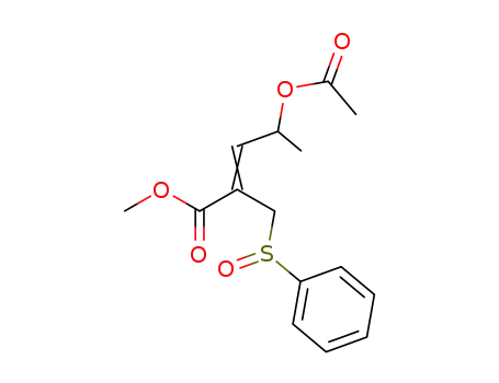 (E)-4-Acetoxy-2-benzenesulfinylmethyl-pent-2-enoic acid methyl ester