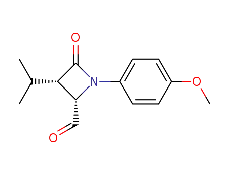 2-Azetidinecarboxaldehyde,
1-(4-methoxyphenyl)-3-(1-methylethyl)-4-oxo-, (2R,3R)-rel-