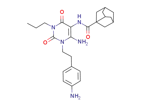 6-amino-1-(4-aminophenethyl)-5-<(3-noradamantylcarbonyl)amino>-3-propyluracil