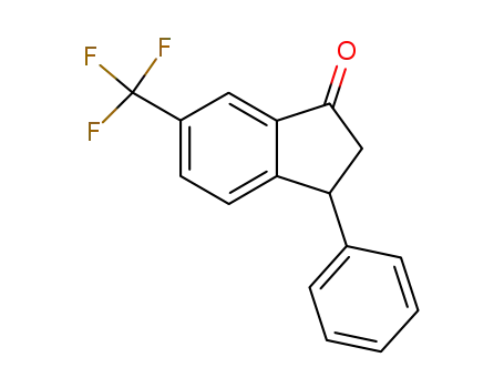 Molecular Structure of 80272-37-3 (3-Phenyl-6-trifluoromethyl-indan-1-one)