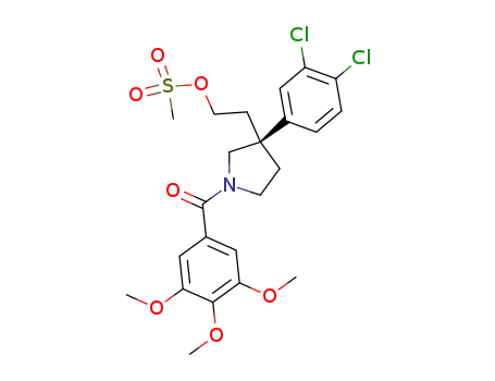(S)-2-[1-(3,4,5-trimethoxy-benzoyl)-3-(3,4-dichloro-phenyl)-pyrrolidin-3-yl]-ethyl-methanesulfonate