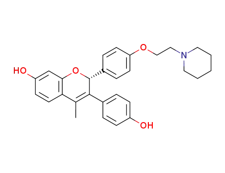 2H-1-Benzopyran-7-ol,3-(4-hydroxyphenyl)-4-methyl-2-[4-[2-(1-piperidinyl)ethoxy]phenyl]-, (2R)-