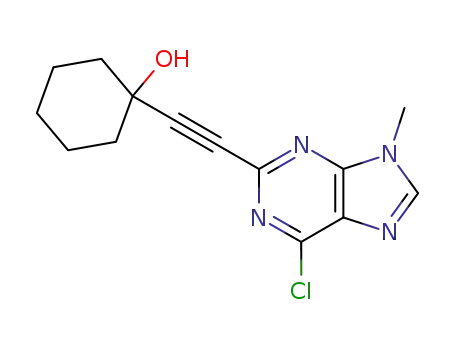 1-[2-(6-chloro-9-methyl-9H-2-purinyl)-1-ethynyl]-1-cyclohexanol