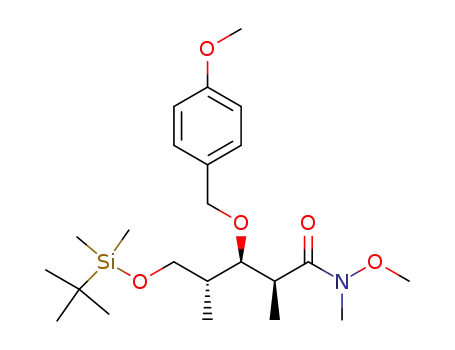 (+)-[2S-(2R*,3S*,4S*)]-5-[[(1,1-dimethylethyl)dimethylsilyl]oxy]-3-[(4-methoxyphenyl)methoxy]-N-methoxy-N-2,4-trimethylpentanamide