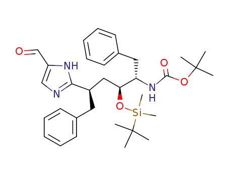 2-<(2R,3S,4S)-1-benzyl-4-<(tert-butoxycarbonyl)amino>-3-(tert-butyldimethylsiloxy)-5-phenylpentyl>-5-formylimidazole