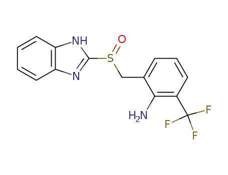 Benzenamine,
2-[(1H-benzimidazol-2-ylsulfinyl)methyl]-6-(trifluoromethyl)-
