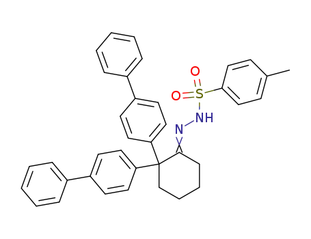 Molecular Structure of 98509-41-2 (2,2-dibiphenylylcyclohexan-1-one tosylhydrazone)