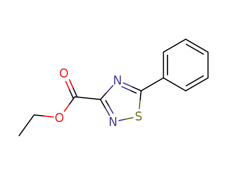 Molecular Structure of 61689-35-8 (1,2,4-Thiadiazole-3-carboxylicacid, 5-phenyl-, ethyl ester)