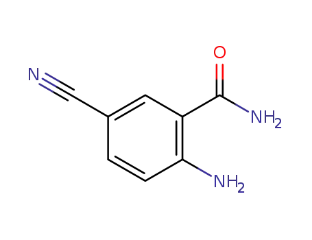 Molecular Structure of 606490-51-1 (Benzamide, 2-amino-5-cyano- (9CI))