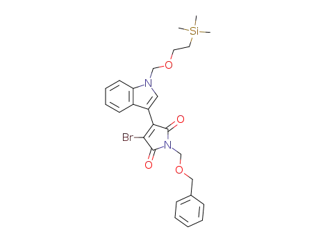 1-<(benzyloxy)methyl>-4-bromo-3,4-dihydro-3-(1-<2-(trimethylsilyl)ethoxymethyl>-1H-indol-3-yl)-1H-pyrrole-2,5-dione