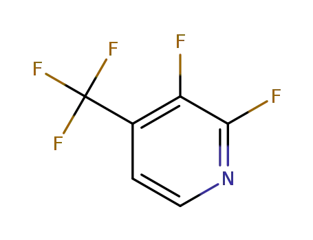 Molecular Structure of 1215034-77-7 (2,3-Difluoro-4-(trifluoromethyl)pyridine)