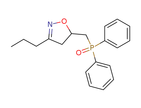 Molecular Structure of 136679-70-4 (5-diphenylphosphinoylmethyl-3-propyl-4,5-dihydroisoxazole)