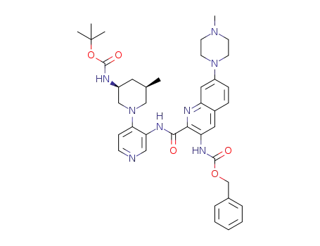 benzyl [2-{[(4-{(3S,5R)-3-[(tert-butoxycarbonyl)amino]-5-methylpiperidin-1-yl}pyridin-3-yl)amino]carbonyl}-7-(4-methylpiperazin-1-yl)quinolin-3-yl]carbamate