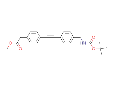 {4-[4-(tert-Butoxycarbonylamino-methyl)-phenylethynyl]-phenyl}-acetic acid methyl ester
