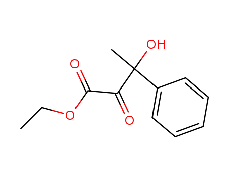 Molecular Structure of 90054-63-0 (Benzenepropanoic acid, b-hydroxy-b-methyl-a-oxo-, ethyl ester)