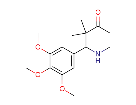 Molecular Structure of 81835-73-6 (3,3-dimethyl-2-(3,4,5-trimethoxyphenyl)-4-piperidinone)