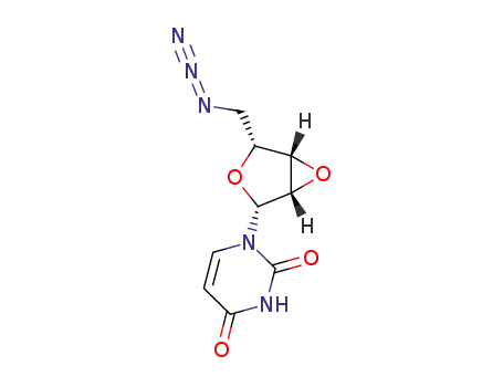 Molecular Structure of 141917-16-0 (1-(5-azido-5-deoxy-2,3-epoxy-β-D-lyxofuranosyl)uracil)