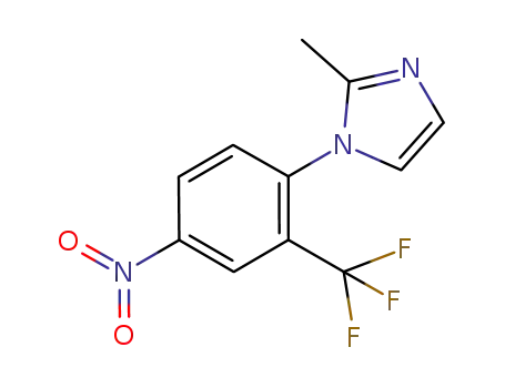 Molecular Structure of 630126-05-5 (1H-Imidazole, 2-methyl-1-[4-nitro-2-(trifluoromethyl)phenyl]-)