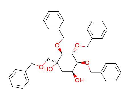 (1S)-(1(OH),2,4,5/1,3)-2,3,4-Tri-O-benzyl-1-C-<(benzyloxy)methyl>-1,2,3,4,5-cyclohexanepentol