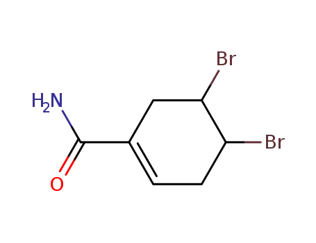 Molecular Structure of 95673-83-9 (1-Cyclohexene-1-carboxamide, 4,5-dibromo-)