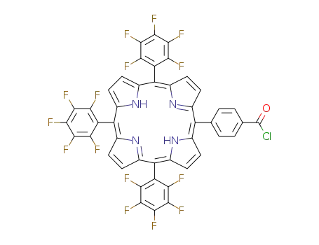 5-[4-(carbonylchloride)phenyl]-10,15,20-pentafluorophenyl porphyrin