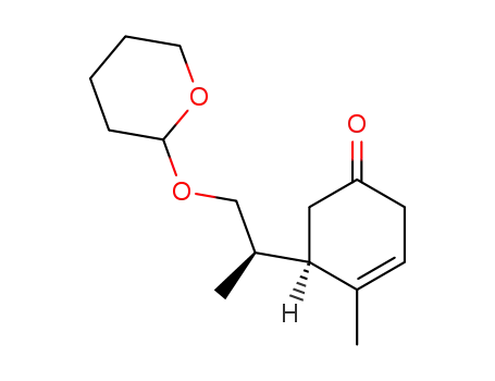 4-methyl-5(R)-<1-((2-tetrahydropyranyl)oxy)-2(R)-propyl>-3-cyclohexen-1(S)-one