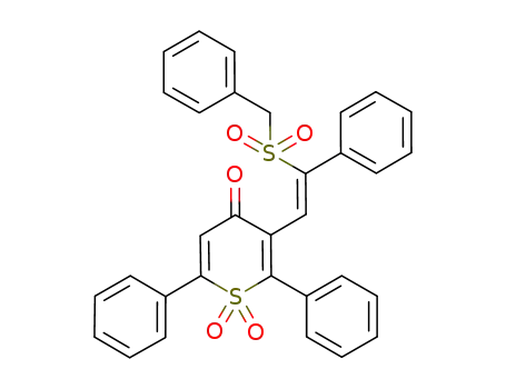 3-<2(Z)-(Benzylsulfonyl)-2-phenylethenyl>-2,6-diphenyl-4H-thiopyran-4-one 1,1-dioxide