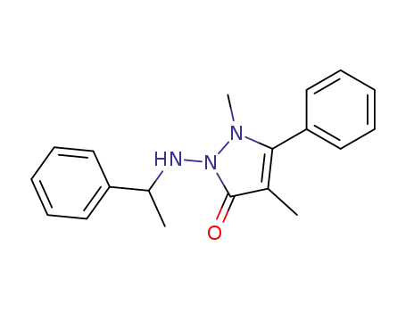 3H-Pyrazol-3-one,
1,2-dihydro-1,4-dimethyl-5-phenyl-2-[(1-phenylethyl)amino]-
