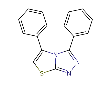 Molecular Structure of 26542-64-3 (Thiazolo[2,3-c]-1,2,4-triazole, 3,5-diphenyl-)