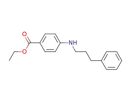 Molecular Structure of 61439-69-8 (Benzoic acid, 4-[(3-phenylpropyl)amino]-, ethyl ester)
