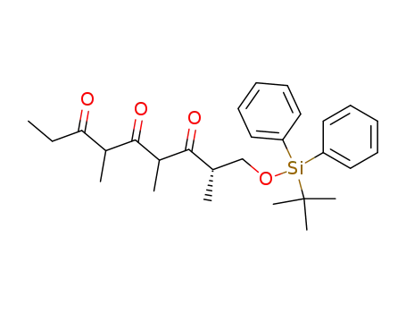 Molecular Structure of 184851-61-4 (1-(tert-butyldiphenylsilyloxy)-2,4,6-trimethylnonane-3,5,7-trione)
