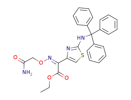 (amino-2 oxo-2 ethoxy)-imino-2 Z (tritylamino-2 thiazolyl-4)-2 acetate d'ethyle