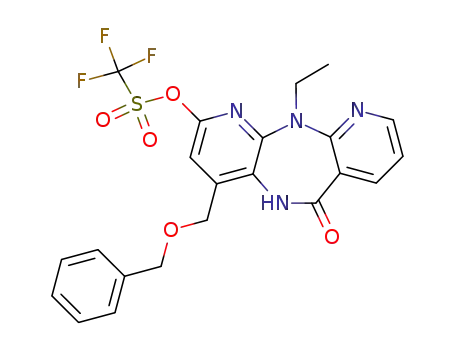 Trifluoro-methanesulfonic acid 9-benzyloxymethyl-5-ethyl-11-oxo-10,11-dihydro-5H-4,5,6,10-tetraaza-dibenzo[a,d]cyclohepten-7-yl ester