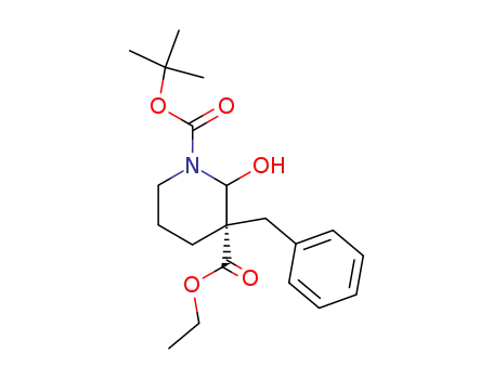 (S)-3-carbethoxy-3-benzyl-2-hydroxy-N-Boc-piperidine