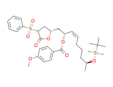 (1R,2Z,7S)-7-[1-(tert-butyl)-1,1-dimethylsilyl]oxy-1-[(2S)-5-oxo-4-(phenylsulfonyl)tetrahydro-2-furanyl]methyl-2-octenyl 4-methoxybenzoate