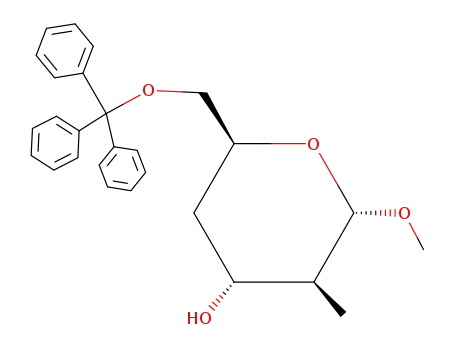methyl 2,4-dideoxy-2-C-methyl-6-O-(triphenylmethyl)-α-D-arabino-hexopyranoside